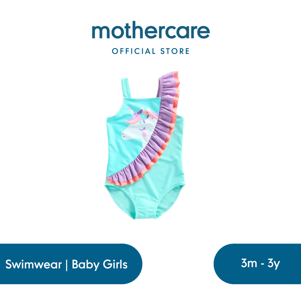 Mothercare Party Horse Swimsuit - Baju Renang Bayi Perempuan (Biru)