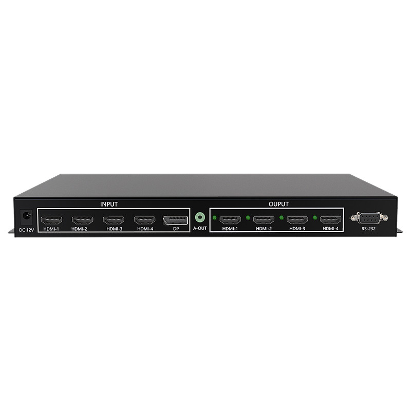 4 in 4 out Seamless Splicing Matrix Processor Switcher 4K60Hz HDMI Switcher Matrix 4x1 Horizontal