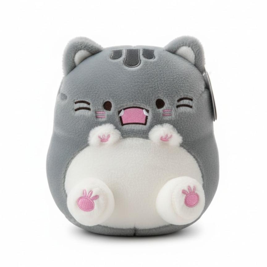 A276 Boneka Kucing Bulat Squishy Pusheen Style - Ekspresi Lucu