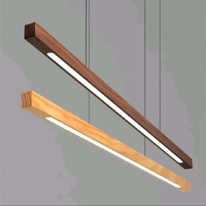 lampu gantung kayu solid/ lampu gantung meja makan /lampu gantung estetik/lampu gantung full kayu