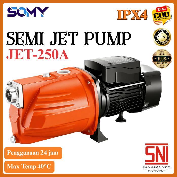 SOMY Pompa Air Jetpump JET Pump JET-250A Komplit Jet Pump Pompa Air Sumur Mesin Air JetPump Rumah