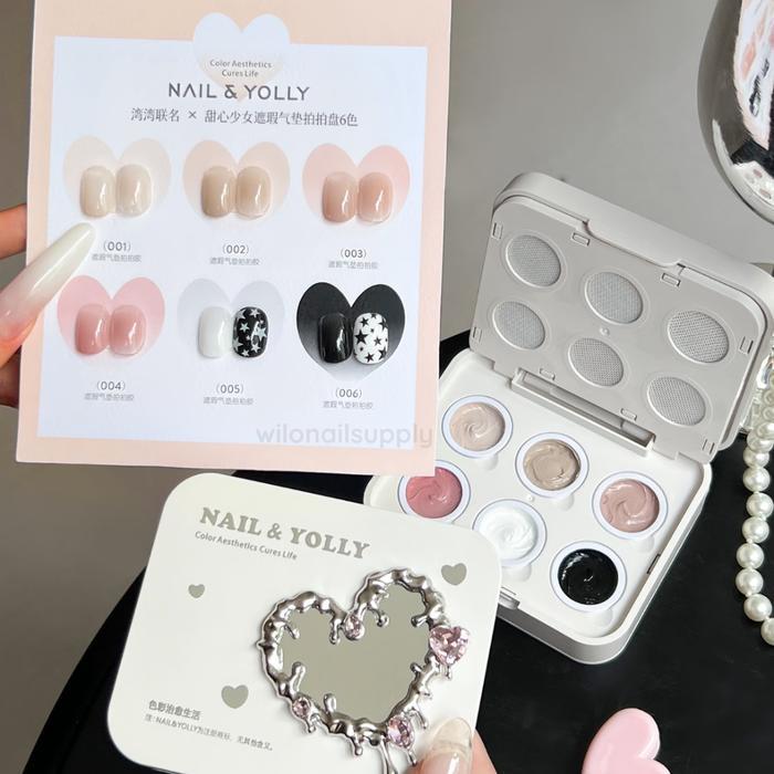 NAIL YOLLY CUSHION PAT GEL Nail Yolly x Wanwan Collaboration Palette Nail Gel Polish Nail Art