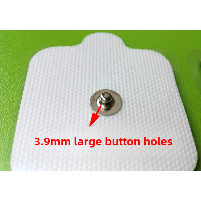 40pcs / 20pcs 5*5cm 3.7mm 3.9mm SQUARE STUD Electrode Pads SELF ADHESIVE Reusable For TENS EMS Units