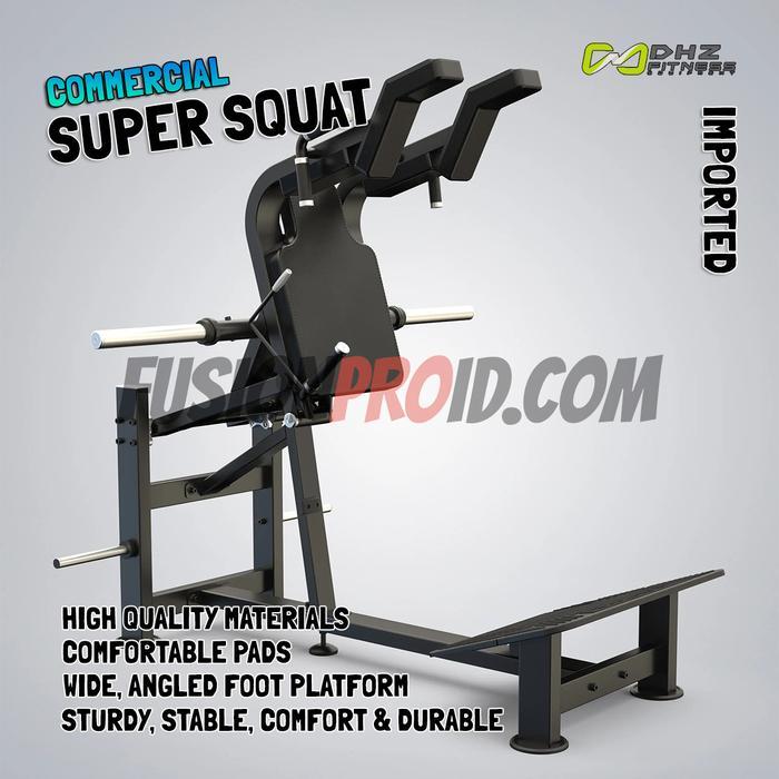 DHZ Super Squat Commercial E3065 Alat Fitness Kaki Komersial Import