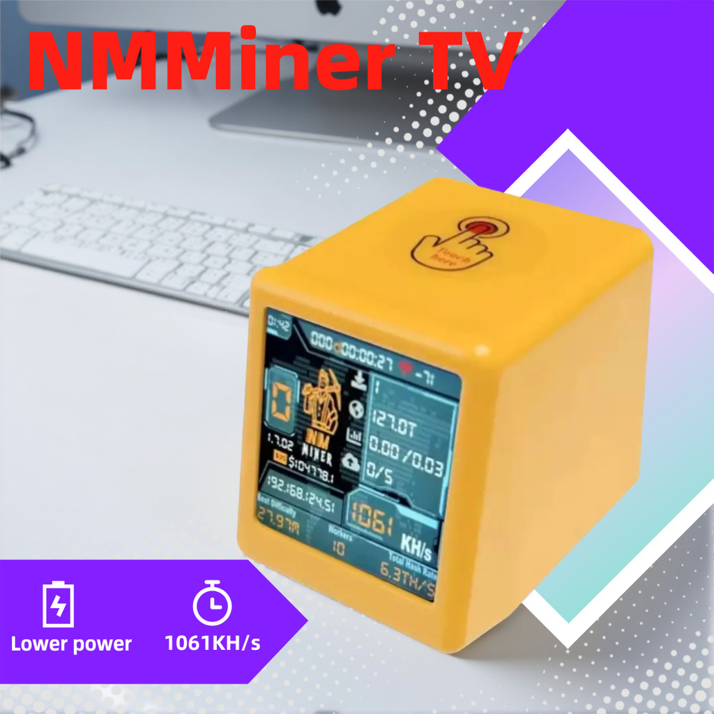 BEST NMMiner Nerdminer v2 1060KH/s Smart TV better ESP32 BTC SOLO Lottery Miner Smart gift home sile