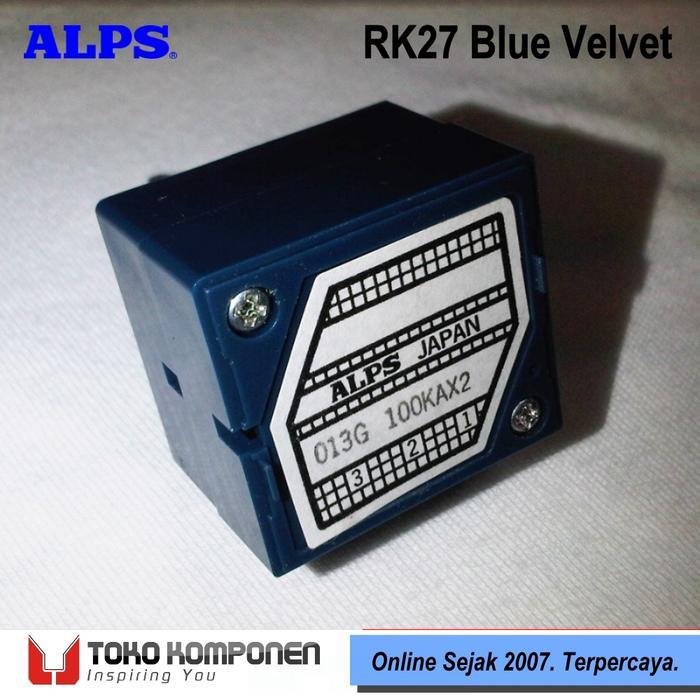 ALPS RK27 BLUE VELVET 10K 20K 50K 100K 250K STEREO POTENTIOMETER