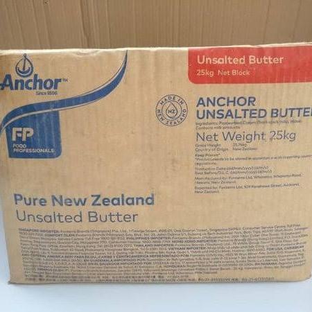 Anchor butter unsalted 25kg harga grosir