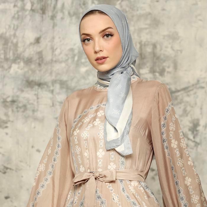 Khanaan + Scarf Monogram + Sky Blue