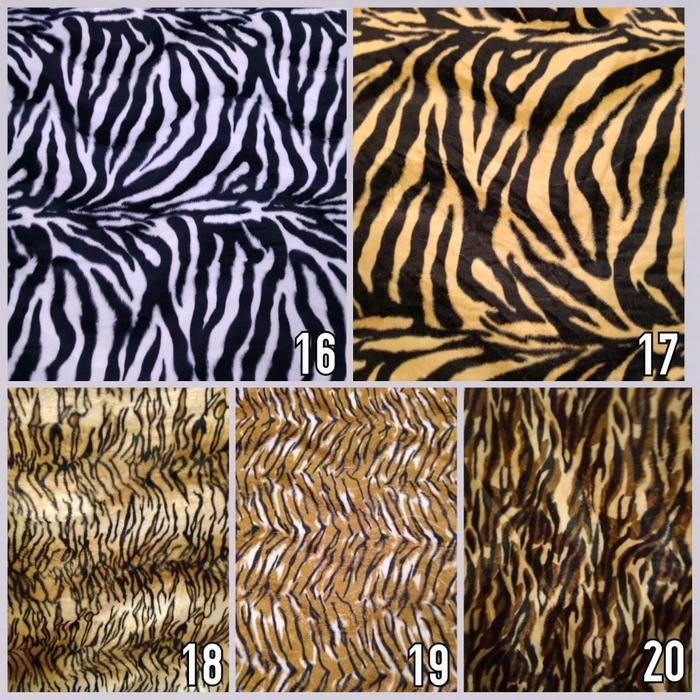 "New" Kain Bulu Beludru Motif Bulu Hewan / Bulu Macan Polyester - Animalia - Kain Kursi Furniture /