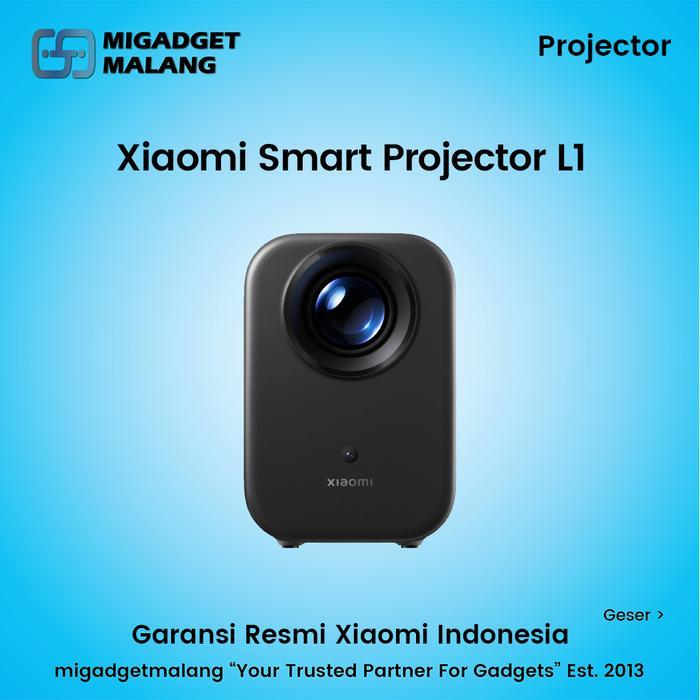 Xiaomi Smart Projector L1 Proyektor Mini Portabel Google TV Android TV Dolby Audio 200 Lumens Full