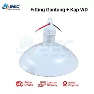 Kap Fitting Lampu Gantung E27 Plastik Berkualitas HOSHI / Kap Fitting Lampu Jalan Plastik Putih H-82