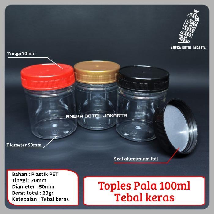 Toples pala 100ml / Toples bumbu 100ml / Toples plastik 100ml
