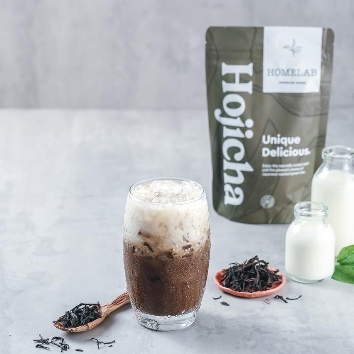 HOMELAB BUBUK MINUMAN HOJICHA PREMIUM / ROASTED GREEN TEA HOJICHA POWDER - 200G