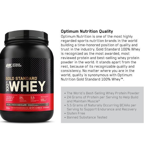 OPTIMUM NUTRITION GOLD STANDARD WHEY 2 LB FREE ON AMINO ENERGY SACHET 2 PCS