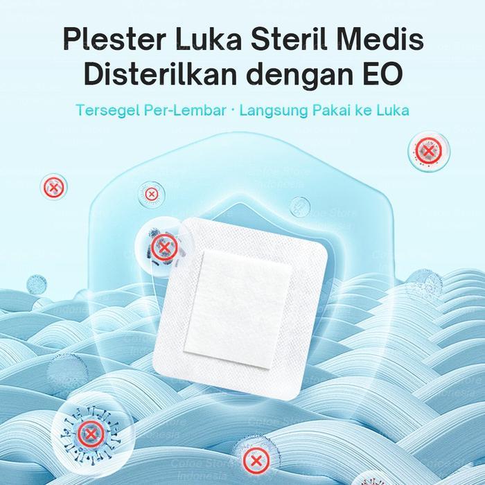 50PCS COFOE PLESTER PUTIH MEDIS PEREKAT PERBAN UNTUK LUKA PASCA OPERASI SESAR STERILLE DRESSING