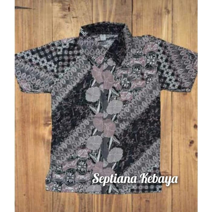 s7 COUPLE BATIK ASOKA BLACK NEW MOTIF BATIK TERBARU SEPTIANA KEBAYA / BATIK ASOKA BLACK / KEMEJA