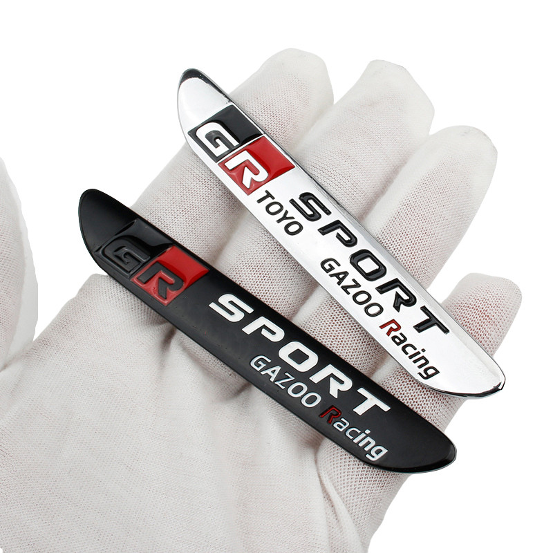 Car GR Gazoo Racing Logo Side Fender Trunk Badge Emblem Decals Styling Sticker For Toyota 86 CHR SUP