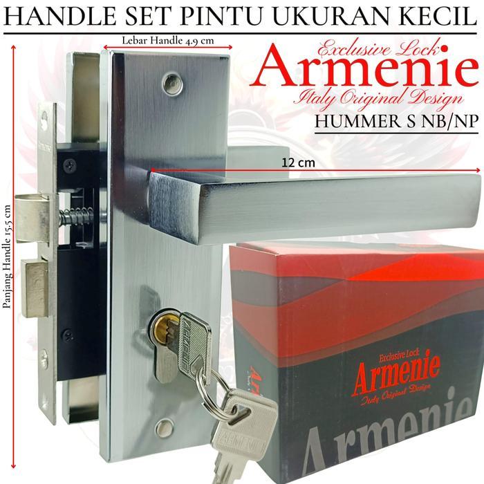 Kunci Pintu Kecil Armenie Gagang Kotak Chrome Handle Pintu 1 Set Kunci 1 Set Komplit