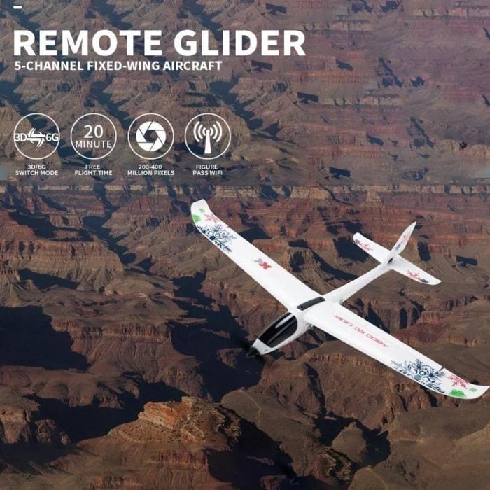 WL XK-A800 EPO FIXED WING 5CH GLIDER WINGSPAN 780MM RC PESAWAT TERBANG