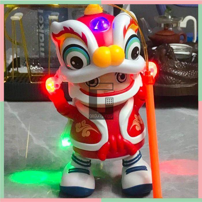 MAINAN IMLEK BARONGSAI UNIK ANAK KECIL LAKI PEREMPUAN LION DANCE MUSIK