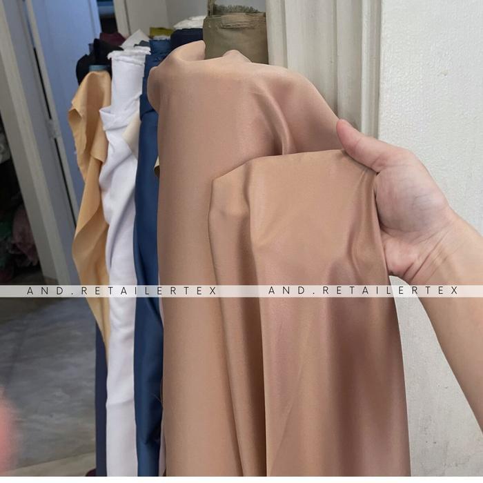 Kain satin Velvet Premium Roberto warna Mocca