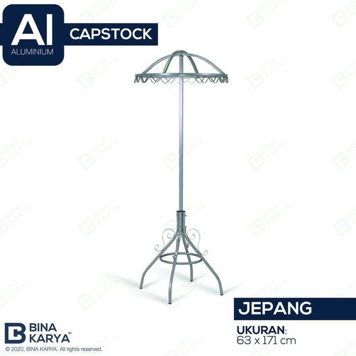 JEMURAN BAJU CAPSTOCK HANGER BULAT ALUMINIUM BINA KARYA