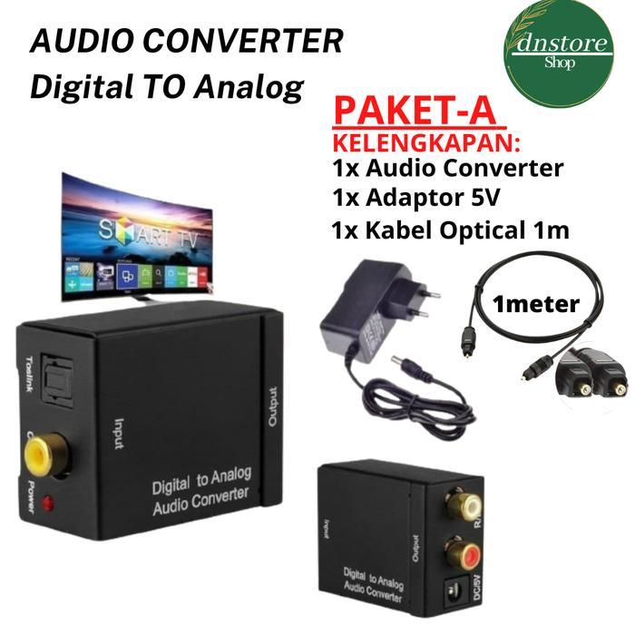 Digital To Analog Audio Converter ( smart TV digital optical to Speaker anlong rca/aux