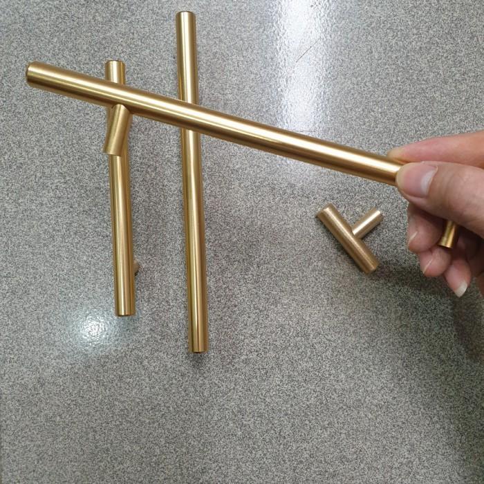 Tarikan Tabung Panjang Emas Gold Tube Handle T-Bar Lurus Panjang
