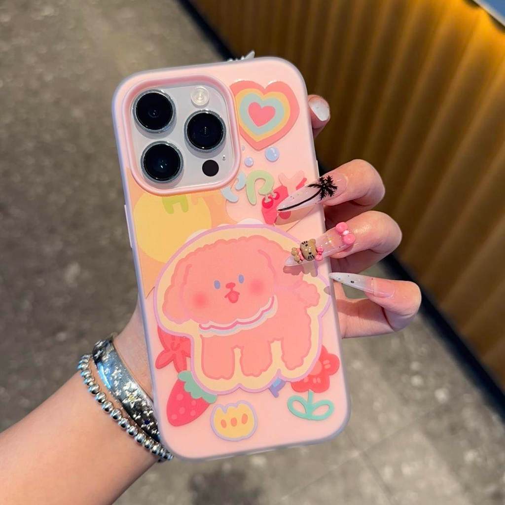 Anjing Merah Muda Jelly 2 In 1 Case Vivo Y500 Z11 T5 Z11X Y31d Pro Y11d Y05 V70 Fe V60 Lite Y400 Y21