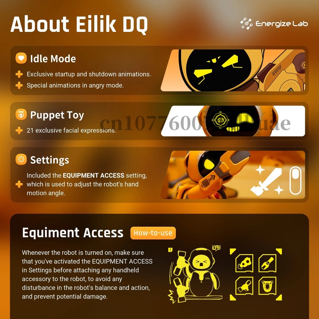 Eilik DQ Smart Robot Desktop Pets Electronics Children AI Intelligence Robots Adults Desert Coating