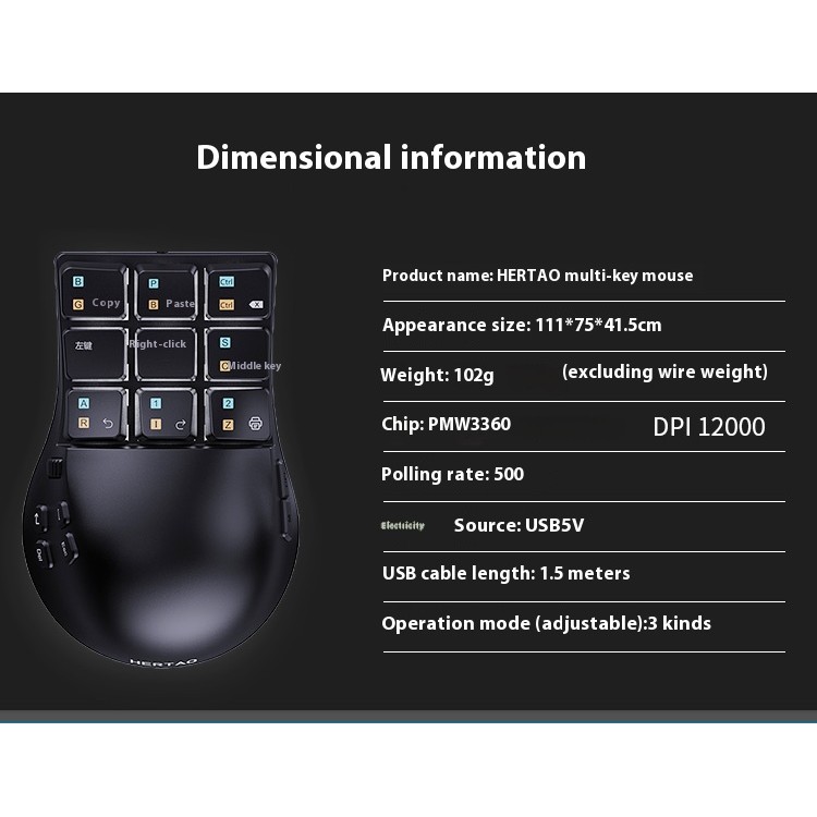 HERTAO Gaming Mouse Lightweight PMW3360 Programming Ergonomics Mice Custom Mouse E-sports Sensor
