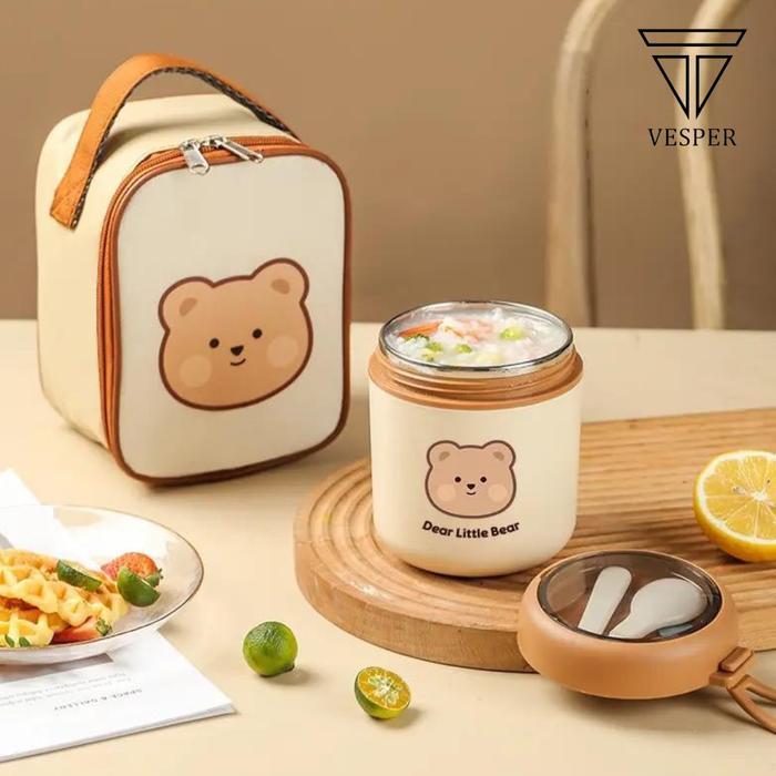 bear food warmer tumbler lunch box set stainless vacuum soup