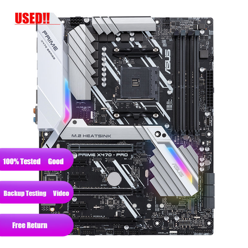 ASUS PRIME X470 PRO Motherboard With AMD X470 chip Socket AM4 For AMD Ryzen/7th Gen A-Series 4DDR4