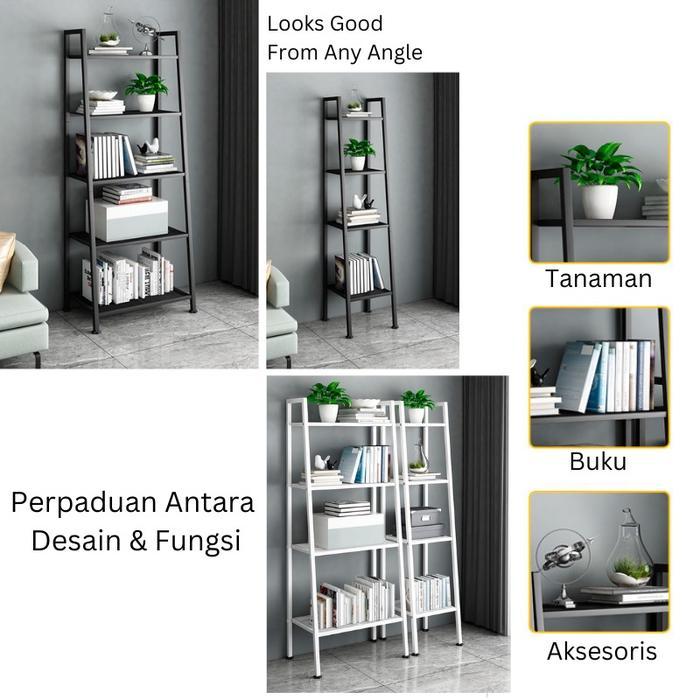 [AK]5L susun besi Rak kamar tidur/Rak Buku 4Susun/ rak buku/rak buku aesthetic/rak buku kamar/rak