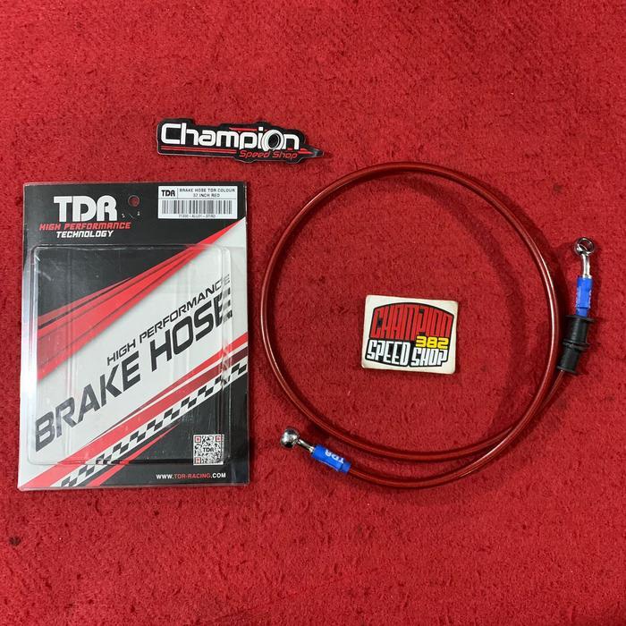 Selang Rem Tdr Racing 37Inch 93Cm Merah Beat Karbu Beat Fi Beat Esp