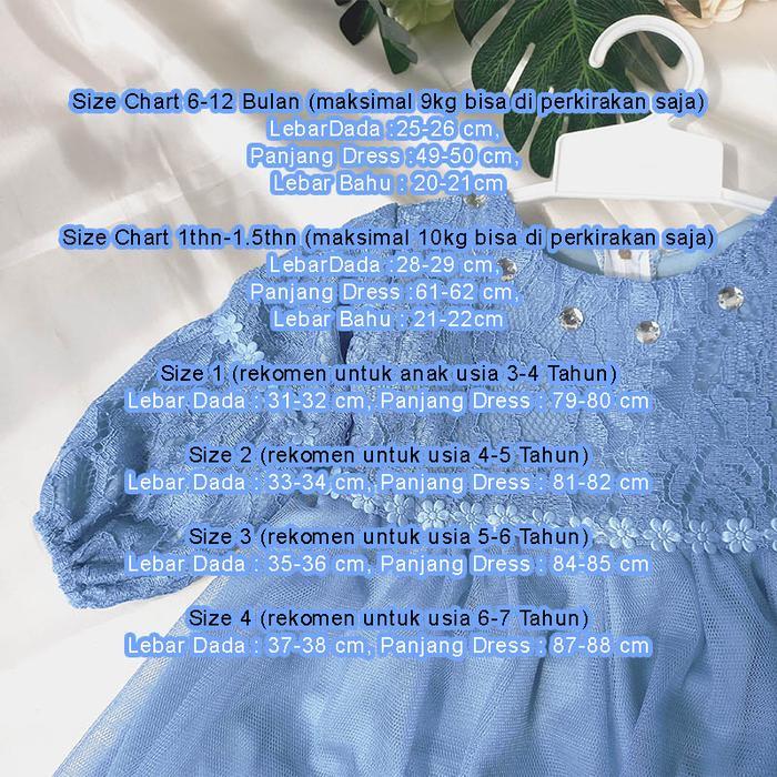 m3 Baju Denim Anak Perempuan 3 4 Tahun Model 2025 Baju Muslim Bayi Perempuan 6 12 Bulan Warna Biru