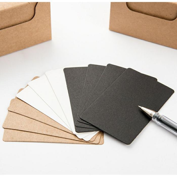 BLANK CARD CRAFT PAPER / KARTU KOSONG KARTU NAMA POLOS PUTIH COKLAT