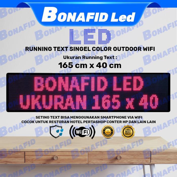 LED Running Text Wifi Kuning Merah