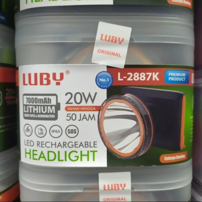 Senter Kepala Luby L-2887K Headlamp Cahaya kuning
