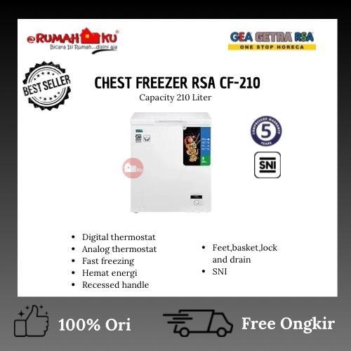 RSA CHEST FREEZER CF-210/FREEZER BOX RSA KAPASITAS 199L/FREEZER BOX RSA