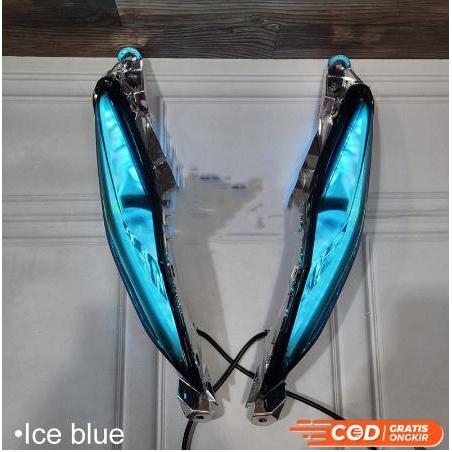 Paket Lengkap Reflektor Sein Mika Smoke + Lampu Alis Running Beat Fi 2012 2013 2014 2015 Auto