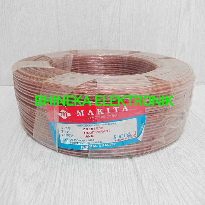 Kabel Makita 2X50 100Meter Kabel Speaker Transparan