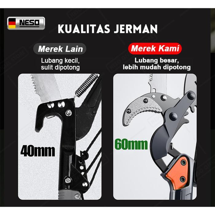 Neso German Gunting Dahan Tali 350MM (COD) Gunting Dahan Tinggi Gunting Cabang Tinggi Gergaji