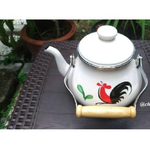 Teko Ayam Jago / Teko Putih Jadul / Ceret Teko Air