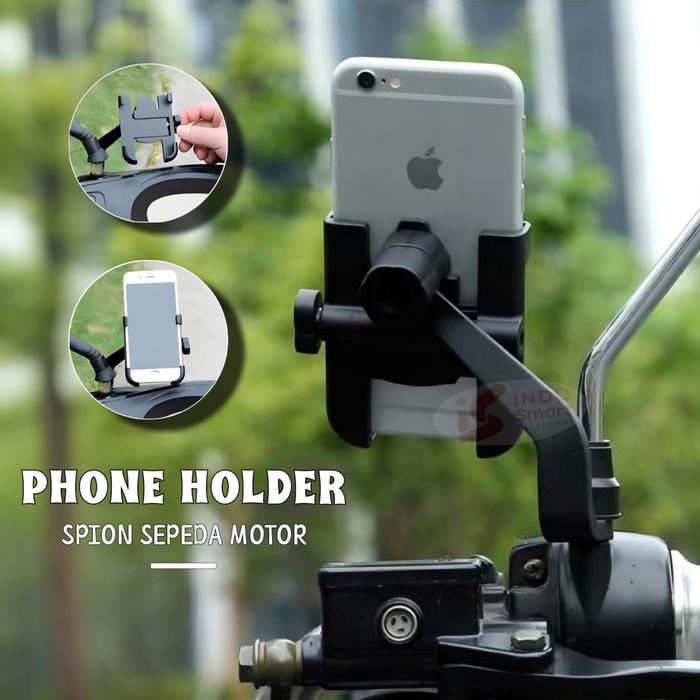 Stand Holder / Phone Holder Motor / Phone Stand Holder / Holder Dudukan HP Spion Sepeda Spion Motor