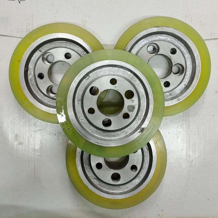 [] Roda Feeder 140x35x25 karet PU mesin Moulding kayu 140 x 35 x 1" Inch