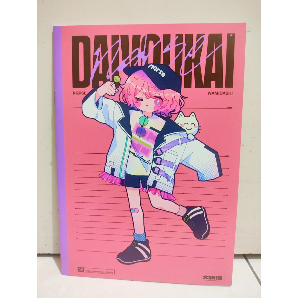 Daiyokai Lawson Collaboration A5 Notebook NQRSE Crazy Racoon Original Japan 1