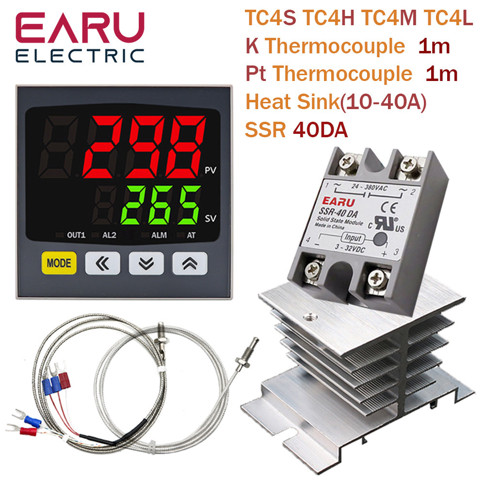 Baru Digital PID Pengendali Suhu Pendingin Pemanas SSR Relay Output Modul Termostat Thermocontroller