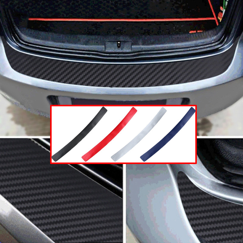 Pelindung Pelat Ambang Pintu Bagasi Universal Stiker Pelindung Bumper Belakang Mobil Penutup Trim Ba