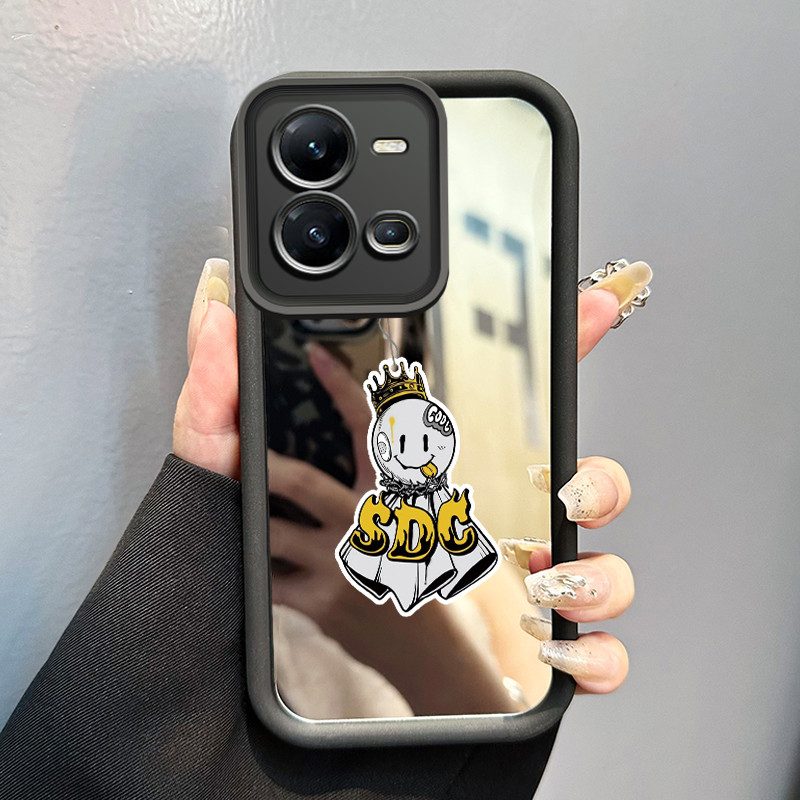 Casing Hp VIVO V25 5G VIVO V25E VIVO X80 Lite 5G Case Boneka Cuaca Cerah Cermin Kasing silikon Cesin